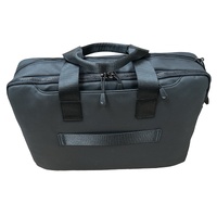 15" Futura Laptop Computer Bag Travel Work Messenger Bag w/USB Port - Black thumbnail