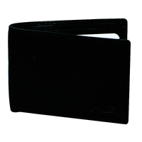 FIB RFID Leather Fold Slimline Wallet - Black thumbnail