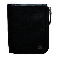 Futura RFID Leather Zip Around Wallet - Black thumbnail