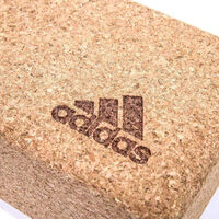 Adidas Yoga Cork Block Home Gym Fitness Exercise Pilates Tool Brick - Brown thumbnail