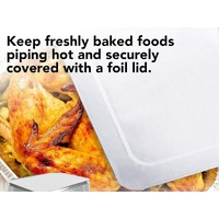 240x Aluminium Disposable Foil Food Container Trays Pans w/ Lids Covers Bulk  24cm*18cm*6cm thumbnail