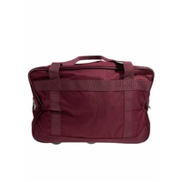 44L Foldable Duffel Bag Gym Sports Luggage Travel Foldaway School Bags - Maroon thumbnail