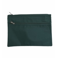 Leuts Twin Zip Jumbo Pencil Case Travel Bag Pouch Storage School Office Pen - Bottle Green thumbnail