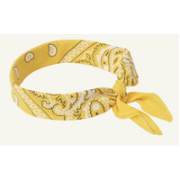 BANDANA Paisley 100% COTTON Head Wrap Durag Bandanna Summer Biker Scarf Mask - Yellow thumbnail