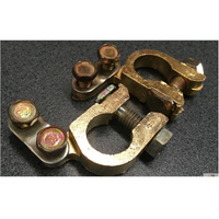 2pcs Battery Terminal Clamp Replacement Clips Brass Connector Auto Car Durable thumbnail