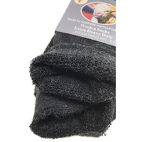 6 Pairs Merino Wool Blend Woolen Work Socks Hiking Heavy Duty Warm Thermal Bulk - Black - 11-14 thumbnail