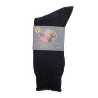 6 Pairs Merino Wool Blend Woolen Work Socks Hiking Heavy Duty Warm Thermal Bulk - Charcoal - 11-14 thumbnail