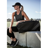 Large Foldable Sports Gym Duffle Bag Waterproof Travel Duffel Bag - Red thumbnail