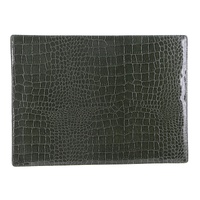 de Burg 4 Piece Table Place Mat Set Placemat with Croc Pattern - Green thumbnail