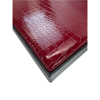 de Burg 4 Piece Table Place Mat Set Placemat with Croc Pattern - Red thumbnail