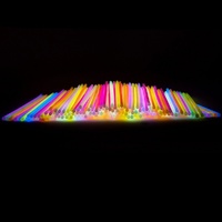 15 GLOW STICKS Party Light Glow In The Dark Rave NECKLACE Disco Bulk thumbnail