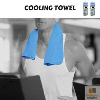 2x INSTANT COOLING TOWEL UPF 50+ Ice Cold Sport Sweat Absorbing Leisure 66x43 thumbnail