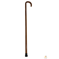 92cm WOODEN WALKING STICK Wood Cane Pole Carved Varnished Deluxe Quality Sturdy - Brown thumbnail