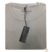 Mens COTTON STRETCH T-SHIRT Tee Top Plain Blank Adults Slim Skinny Fitted - White - S thumbnail