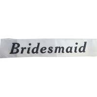 HEN'S NIGHT SASH Party Girls Wedding Bridesmaid Bridal Bride To Be Satin Sashes - Bridesmaid (White) thumbnail