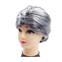 GRANDMA WIG Grey Hair Old Lady Granny Fancy Dress Costume Party Grand Mother thumbnail