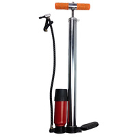 HAND TYRE PUMP With Booster & KPA Gauge Psi Bike Air Inflator Bicycle Tire thumbnail