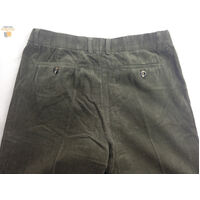 MENS CORDUROY PANTS Trousers Cords Casual STRETCH COTTON Size 32""-44"" Adjustable - Olive (89) - 97 (38"") thumbnail