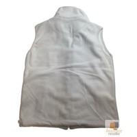 WHITE POLAR FLEECE VEST Thick Casual Wear Warm Winter Plain Fleecy Jacket - White - X-Small thumbnail