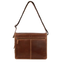 Billy The Kid Mens Genuine Leather Shoulder Bag Western in Cognac thumbnail