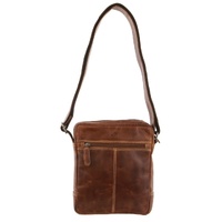 Billy The Kid Mens Genuine Leather Small Shoulder Bag in Cognac thumbnail