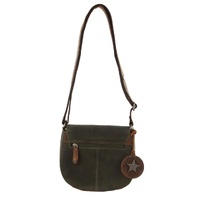 Billy The Kid Ladies Olive Leather Crossbody Womens Western Bag thumbnail