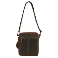 Billy The Kid Olive Leather Crossbody/Shoulder Bag thumbnail