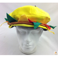 BURGER HAT Costume Party Adult Unisex Novelty Cap Funny Fast Food Hamburger thumbnail