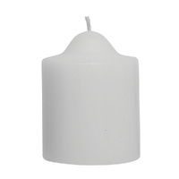 48x Premium Church Candle Pillar Candles White Unscented Lead Free 24Hrs - 5*10cm thumbnail