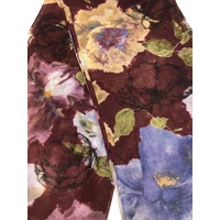 DENTS Bright Floral Printed Scarf Unlined Ladies Womens MADE IN ITALY New - Claret thumbnail