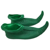 ELF SHOES Christmas Costume Elves Latex Dress Up Party Xmas St Patricks Day Boots - Green thumbnail