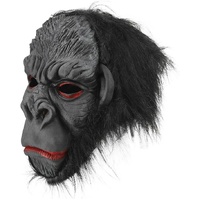 Gorilla Mask Monkey Costume Halloween Animal Ape Chimp with Hair Accessory Latex thumbnail