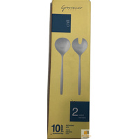 GROSVENOR Chill 2 Salad Servers 18/10 Stainless Steel Spoon Fork CHILL2SS thumbnail