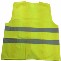 Hi Vis Safety VEST Reflective Tape Workwear Yellow ONE SIZE Night & Day Use thumbnail