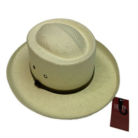 DENTS Paper Straw Hat Wide Brim Sun Beach Gold Cap Summer Natural Protection - Small/Medium thumbnail