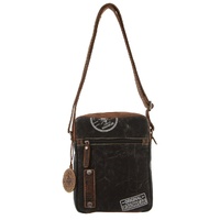 Jack's Inn Panama Canvas and Leather Small Crossbody Bag Vintage in Cognac thumbnail