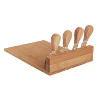 Bamboo Cheese Board and Knife Set thumbnail