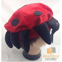 LADYBUG HAT Animal Novelty Cap Party Wear Fancy Dress Costume Accessory thumbnail