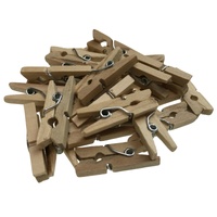 200pc Set Mini Wooden Pegs Craft Scrapbook Shower Clothes Pin 25mm thumbnail