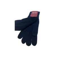 100% PURE WOOL GLOVES Winter Snow Ski Plain Knit Knitted Warm MK341 Plain - Navy thumbnail