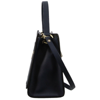 Morrissey Ladies Italian Structured Leather Tote Bag Handbag Womens - Navy thumbnail