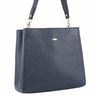 Morrissey Ladies Italian Structured Leather Cross Body Handbag Bag Womens - Navy thumbnail
