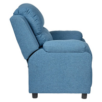 Set of 2 Erika Blue Kids Recliner Sofa Chair Blue Lounge Couch Armchair Childrens thumbnail