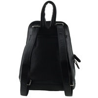 Milleni Genuine Italian Leather Soft Nappa Leather Backpack Travel Bag - Black thumbnail