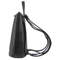 Milleni Ladies Nappa Leather Bag Twin Zip Backpack w/ Zipped Pocket - Teal thumbnail