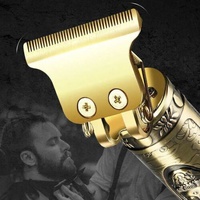 LCD Hair Clipper Barber Professional Electric Trimmer Shaver Beard Vintage - Gold thumbnail