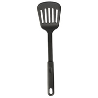 32cm Nylon Slotted Non-Stick Serving Spatula Cooking Tool Utensil in Black thumbnail