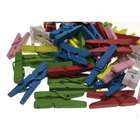 900pcs MINI WOODEN PEGS Natural Craft Baby Shower Clothes Pin Scrapbook 35mm thumbnail