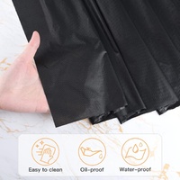 Table Cloth Cover Reusable & Washable Xmas Party 137cm x 274cm (54"x108") in Black thumbnail