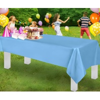 Table Cloth Cover Reusable & Washable Xmas Party 137cm x 274cm (54"x108") in Sky Blue thumbnail
